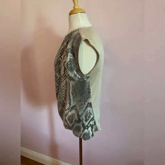 Fun Sequin Snake Print Top - Picture 2 of 9